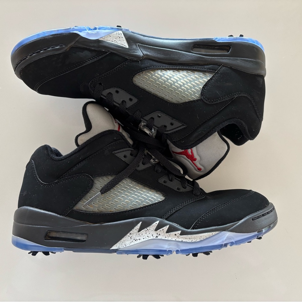 NEW Nike Air Jordan 5 Retro Low Golf Shoes CU4523-003 Size 12 Black Metallic